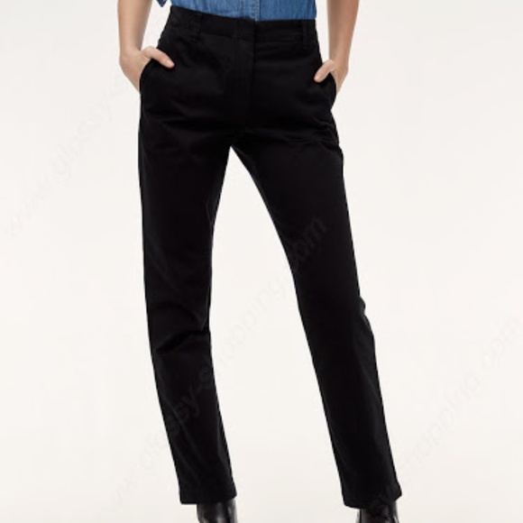 Aritzia Black Talula Fitted Chino Pants - Picture 1 of 5